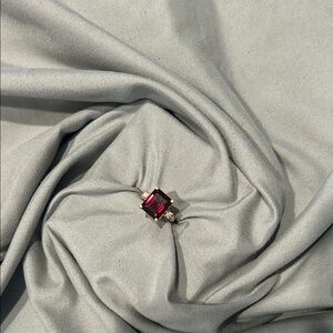 Vibrant Red Solitaire Ring in Jewelry